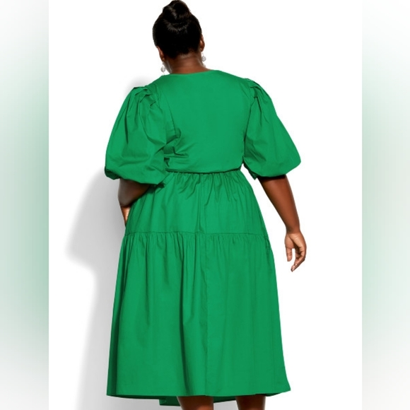 𝅺City chic Vienna Dress - vivid green - Picture 2 of 11